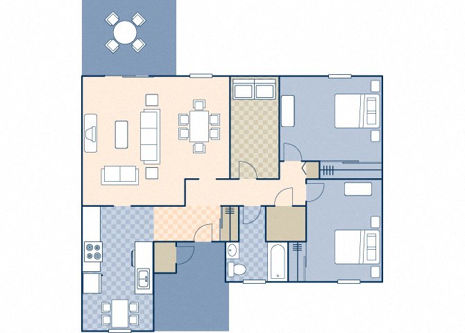 Trident Terrace 2x1 943 sf